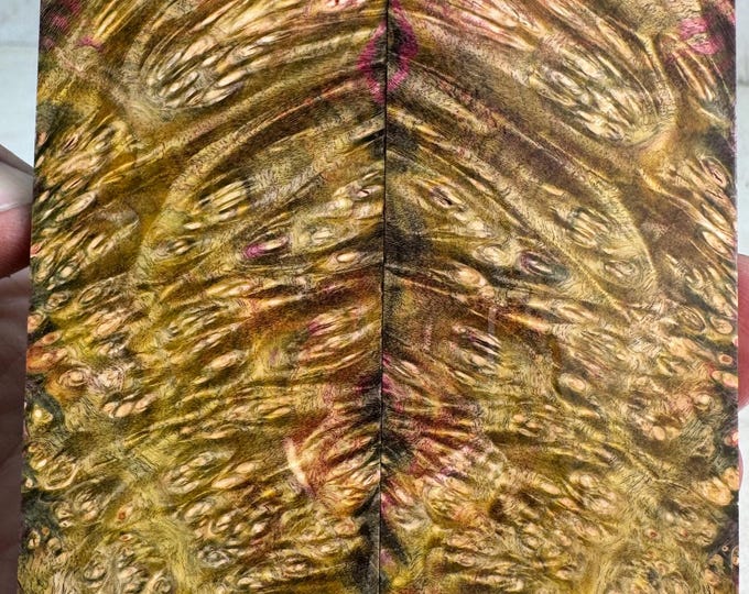 Stabilized Box Elder Burl Knife Scales | SBEB 858