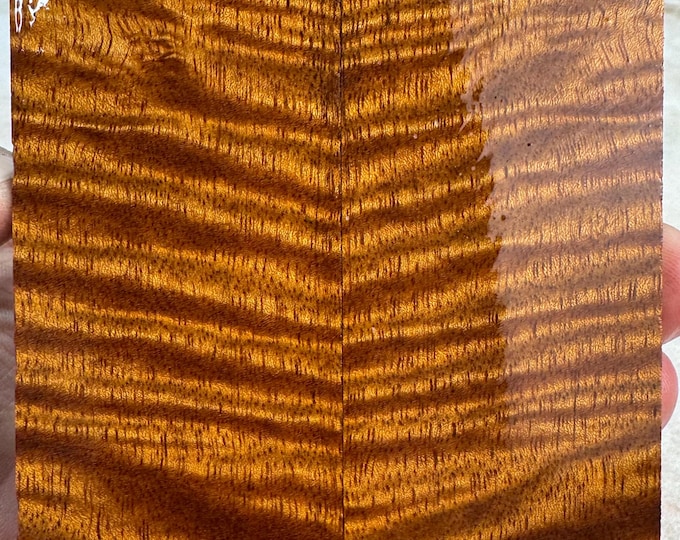 Stabilized Curly Mango Knife Scales | SCM 704