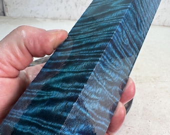 Stabilized Curly Mango Cue Blank or Turning Blank | SCM 674