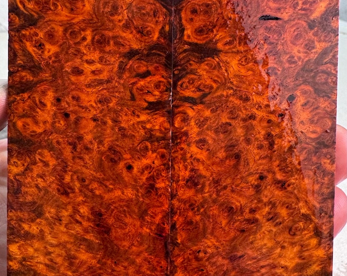 Stabilized Amboyna Burl Knife Scales | FREE SHIPPING | SAB 849