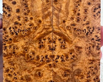 Stabilized Black Ash Burl Knife Scales | SBAB 1135
