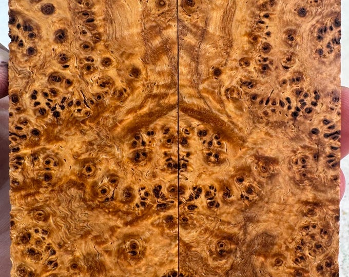 Stabilized Black Ash Burl Knife Scales | SBAB 1135
