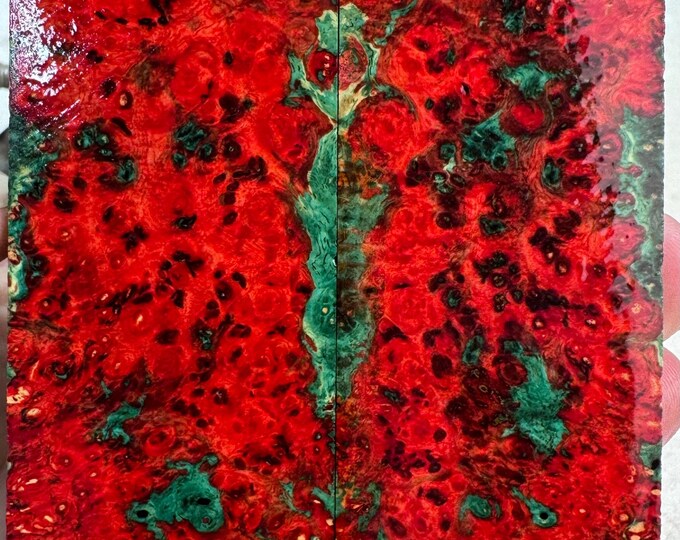 Stabilized Amboyna Burl Knife Scales | SAB 1110