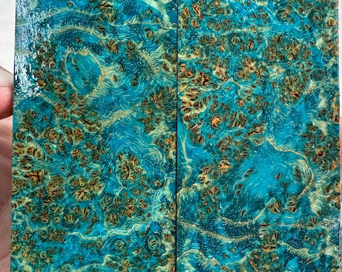 Stabilized Black Ash Burl Knife Scales | SBAB 1107