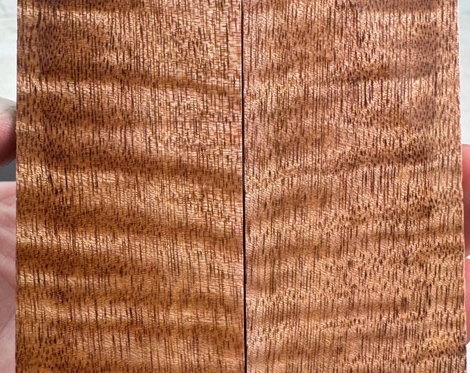 Stabilized Curly Mango Knife Scales | SCM 585