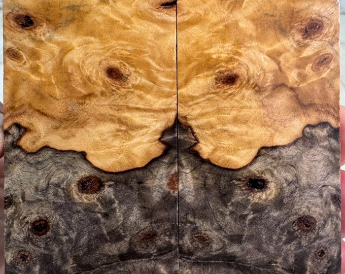 Stabilized Buckeye Burl Knife Scales | SBB 1088