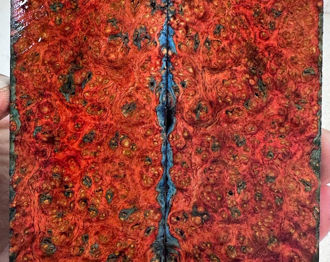 Stabilized Amboyna Burl Knife Scales | SAB 1194