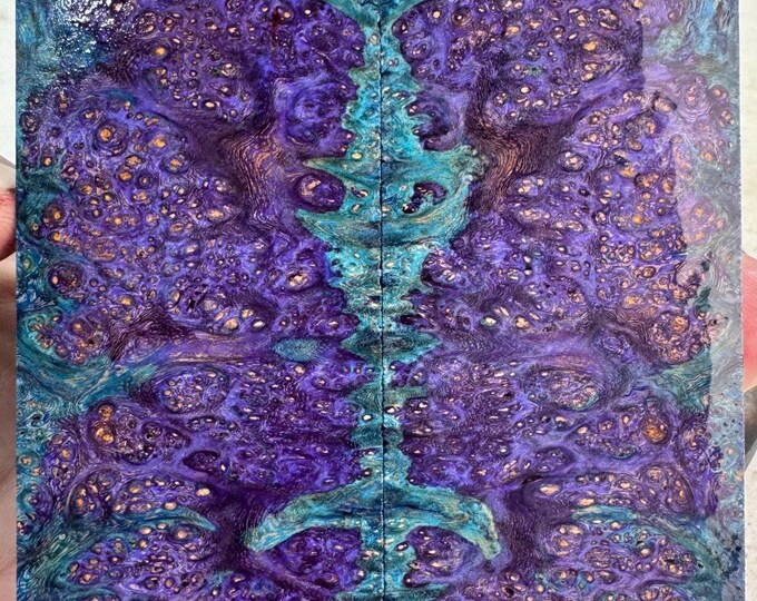 Stabilized Amboyna Burl Knife Scales | SAB 1170