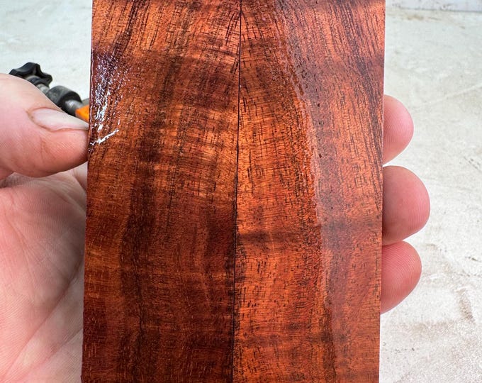 Stabilized Curly Hawaiian Koa Knife Scales | KOA 131