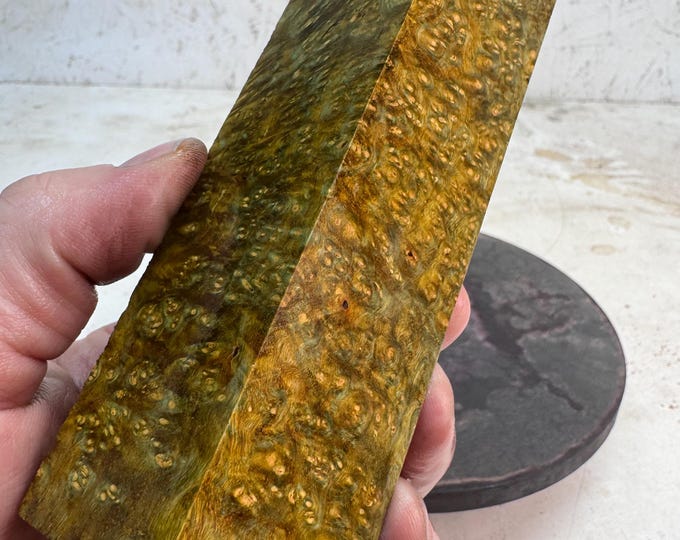 Stabilized Amboyna Burl Turning Blank | Duck or Call Blank | SAB 1297