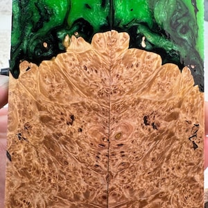 Stabilized Maple Burl Hybrid Knife Scales | SMB 1018