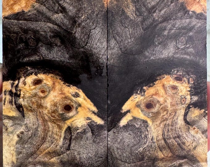 Stabilized Buckeye Burl Knife Scales | SBB 1079
