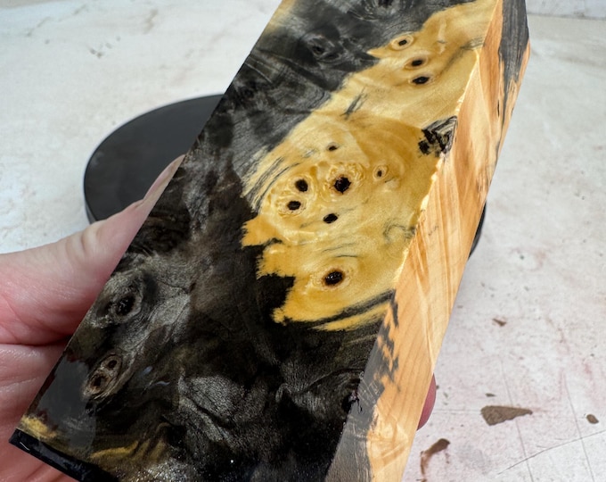 Stabilized Buckeye Burl Knife Block | Oversized | SBB 1103