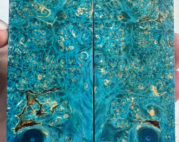 Stabilized Box Elder Burl Knife Scales | SBEB 1079