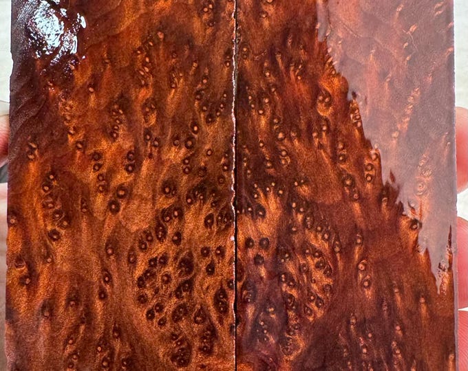 Clear Stabilized Redwood Burl Knife Scales | SRW 795