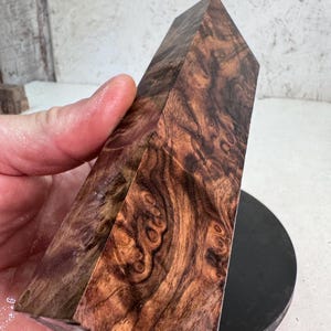 Clear Stabilized Turkish Walnut Burl Knife Block | STW 106