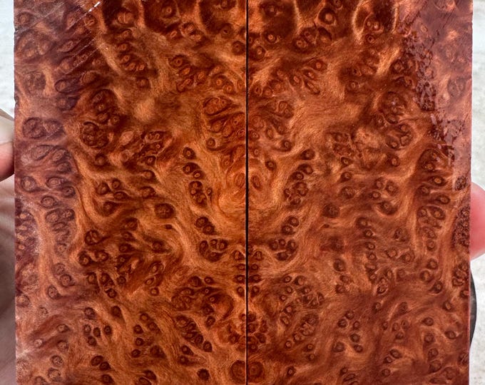 Stabilized Redwood Lace Burl Knife Scales | SRW 1023