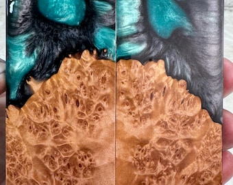 Stabilized Maple Burl Hybrid Knife Scales | SMB 1200