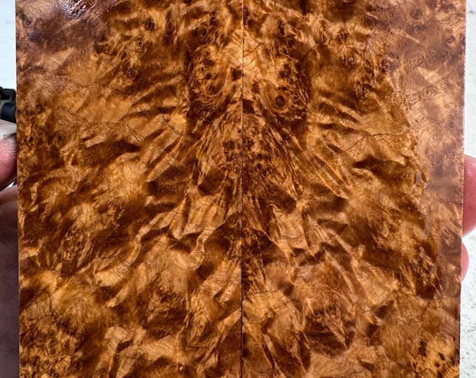 Stabilized Black Ash Burl Knife Scales | SBAB 1132