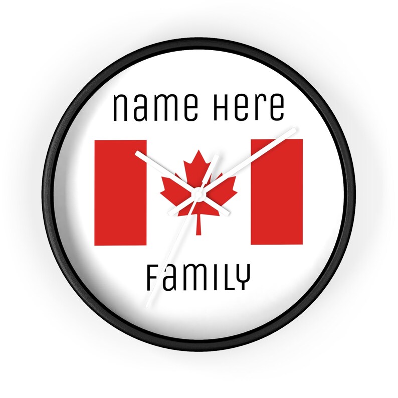 Personalize Your Canada Wall Clock With Your Family Name Etsy