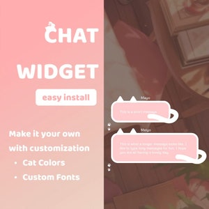 Widget de chat de StreamElements con huellas de gato para superposiciones