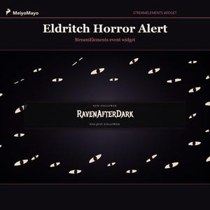 Pełnoekranowy alert o straszliwym horrorze | Widżet alertu Twitch w wersji gotyckiej dla StreamElements i OBS