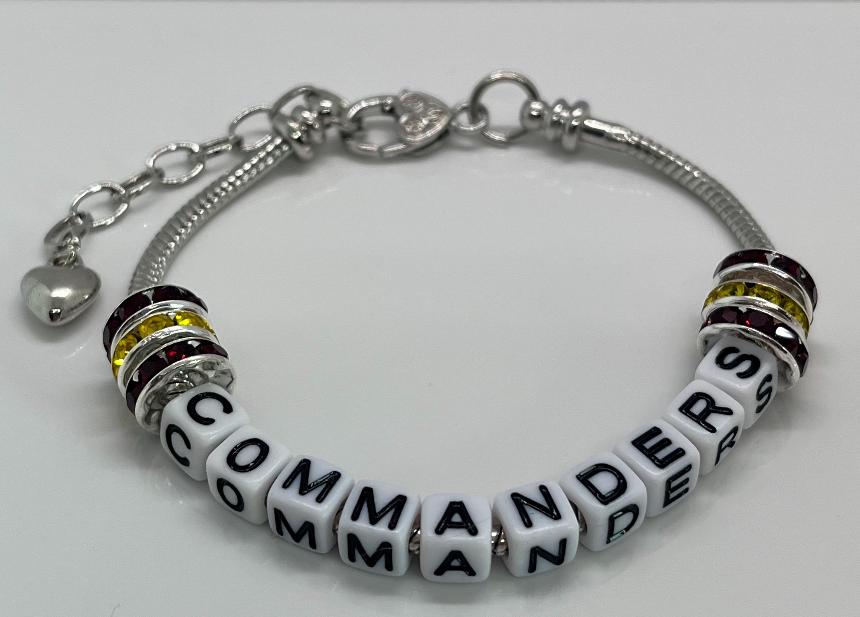 Commanders Bracelet With Rhinestones - Etsy