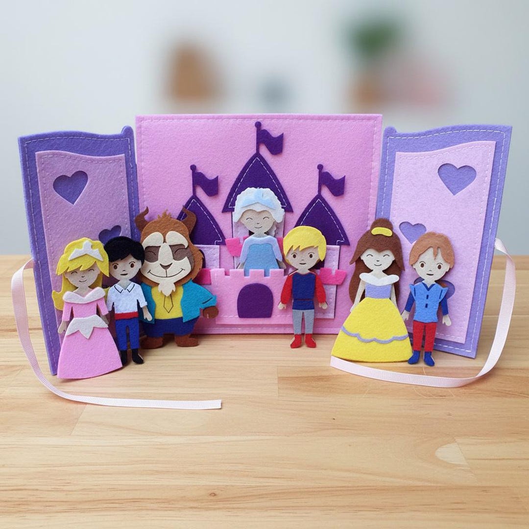 Princess Quiet Book Dress up Playset Montessori Busy Book Felt Princess Quiet Book Dress up Playset Montessori Busy Book Felt