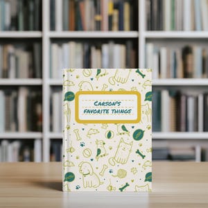 Pet Lover&#39;s Hardcover Journal, Personalized Journal, Dog Cat Notebook, Gift for Pet Owners, Cute Pet Design Stationery