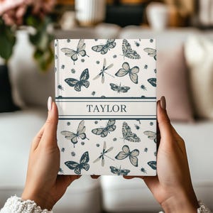 Personalized Butterfly Notebook – Unique Nature-Inspired Gift | Custom Name Journal with Butterflies