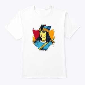 Colorful Cleopatra PNG | Ancient Egyptian Queen Clipart | Printable T-Shirt Sublimation Design | Transparent Background Digital Art