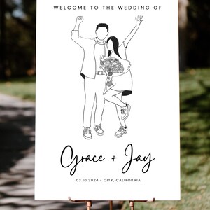 Custom Wedding Portrait | Personalized Couple Illustration | Digital Download | Bridal Gift, Anniversary Gift, Wedding Keepsake
