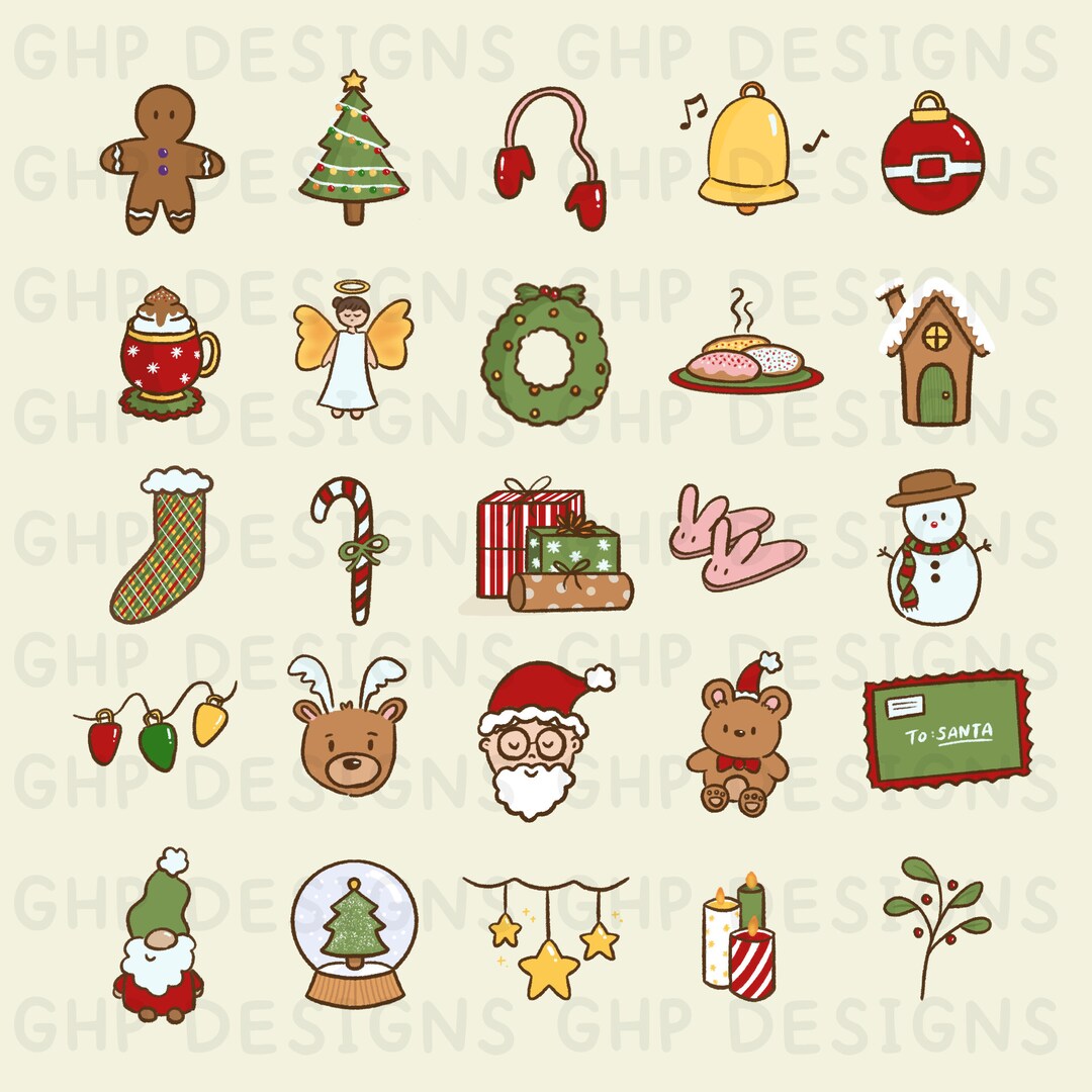 Christmas Sticker Set - Digital Sticker - Etsy