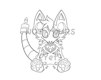 Chibi Ampwave Lineart!