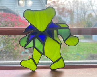 Stained Glass Grateful Dead Bear