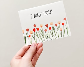 Collection de cartes de remerciement florales