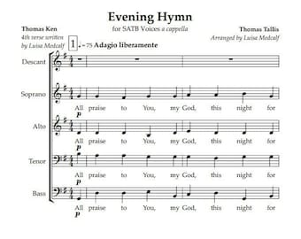 Evening Hymn - A Cappella Quartet EASY