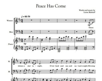 Peace Has Come - Vocal and Piano INTERMEDIATE