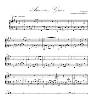 Amazing Grace Piano Solo INTERMEDIATE image 1