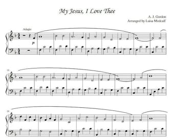 My Jesus, I Love Thee - Klavier Solo FORTGESCHRITTENE