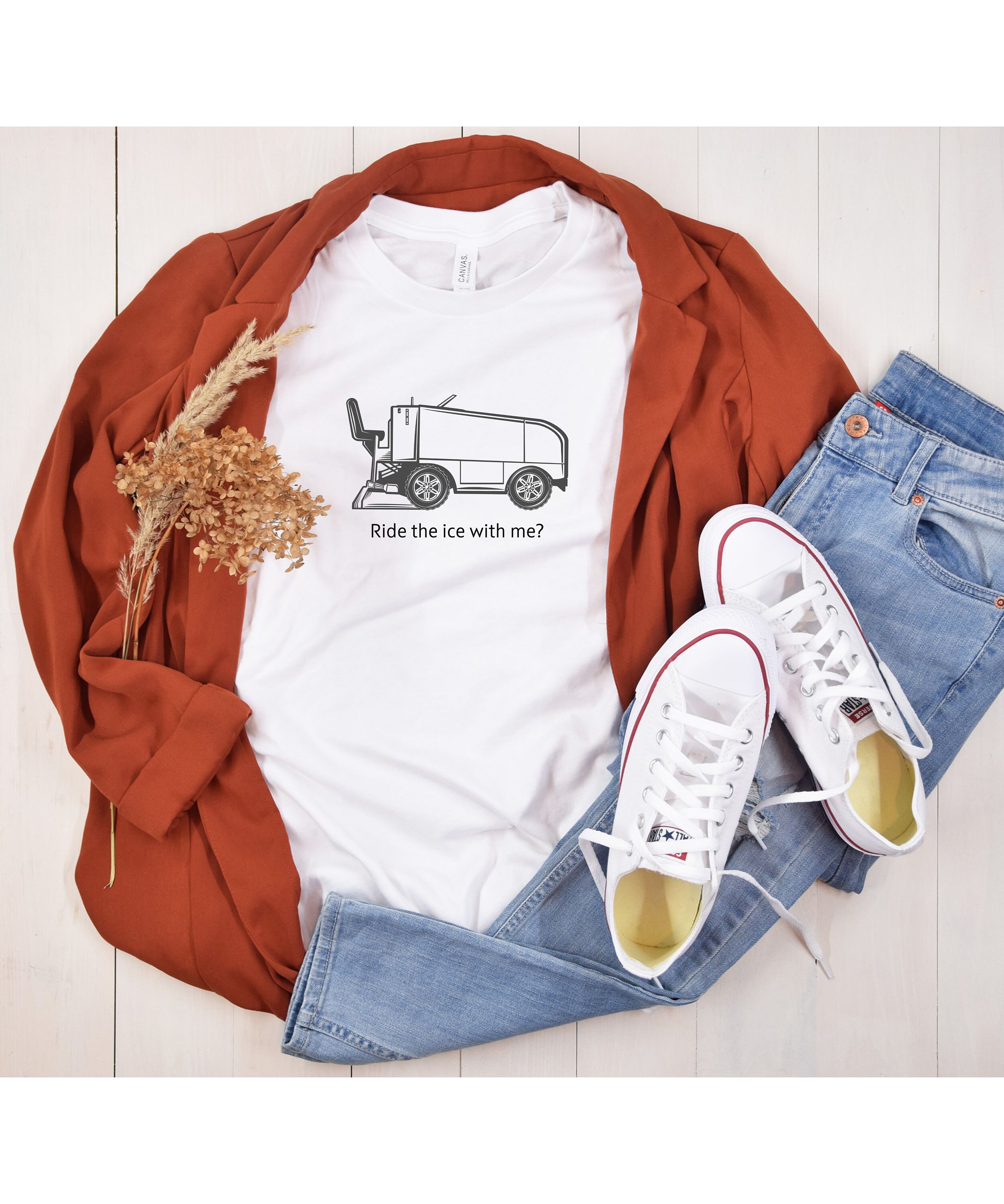 Zamboni, Ice, Ice Rink, Skate Rink, Holiday, Gift, Unisex, Tshirt, Tee