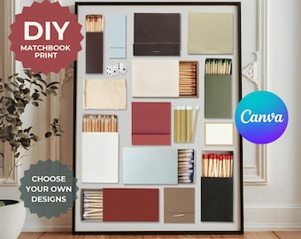 Custom Matchbook Poster Template: DIY Valentine's Gift (Digital Download)