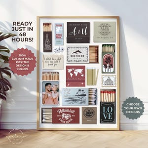Custom Matchbook Art Poster: Personalized Retro Print (Digital Print)
