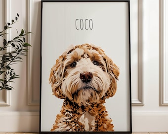 Retrato personalizado de mascota, ilustración personalizada de mascota (descarga digital)