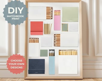 Custom Matchbook Poster Template: DIY Matchbox Design (Digital Download)