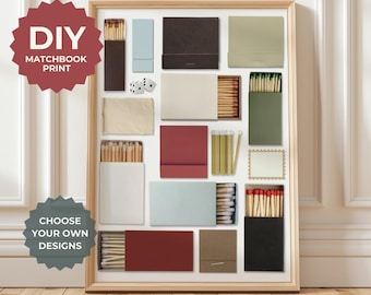 Custom Matchbook Poster Template: DIY Matchbox Design (Digital Download)