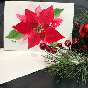 Poinsettia Christmas Greeting Card
