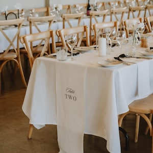 Linen table numbers