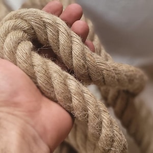 thick jute ship rope, 3 cm thick jute rope, decorative sailor ship rope, thick rope with customizable length, rope fence,