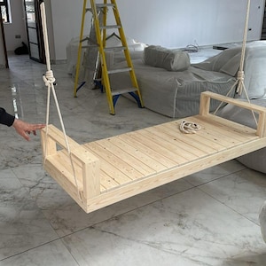 Kiefernholz Schaukelbett: Veranda Garten Sofa, Bauernhaus Deko